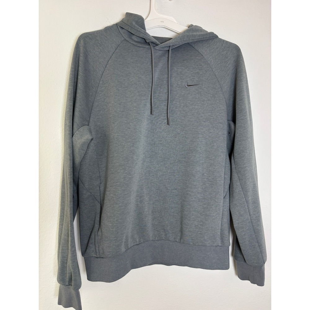 Nike Dri-FIT Mens Small Gray Heathered Pullover Hoodie Raglan Sweatshirt S